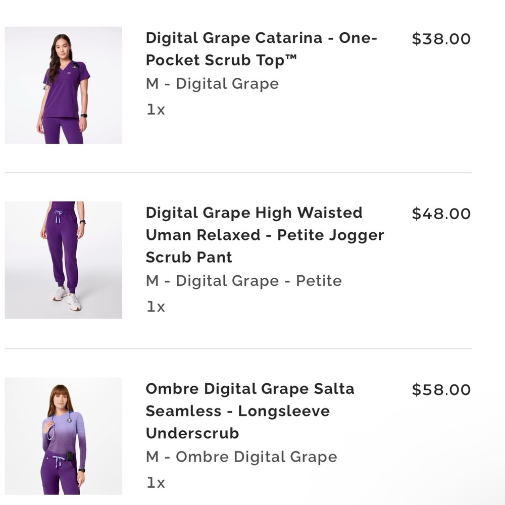 Figs Digital Grape 3 piece SET